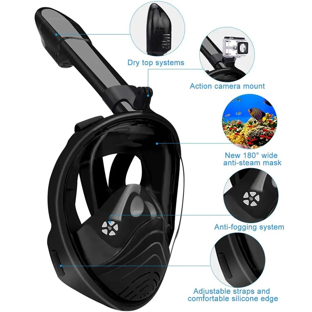Underwater Snorkeling Full Fac - đánh giá và giá Anti Pollution Mask
