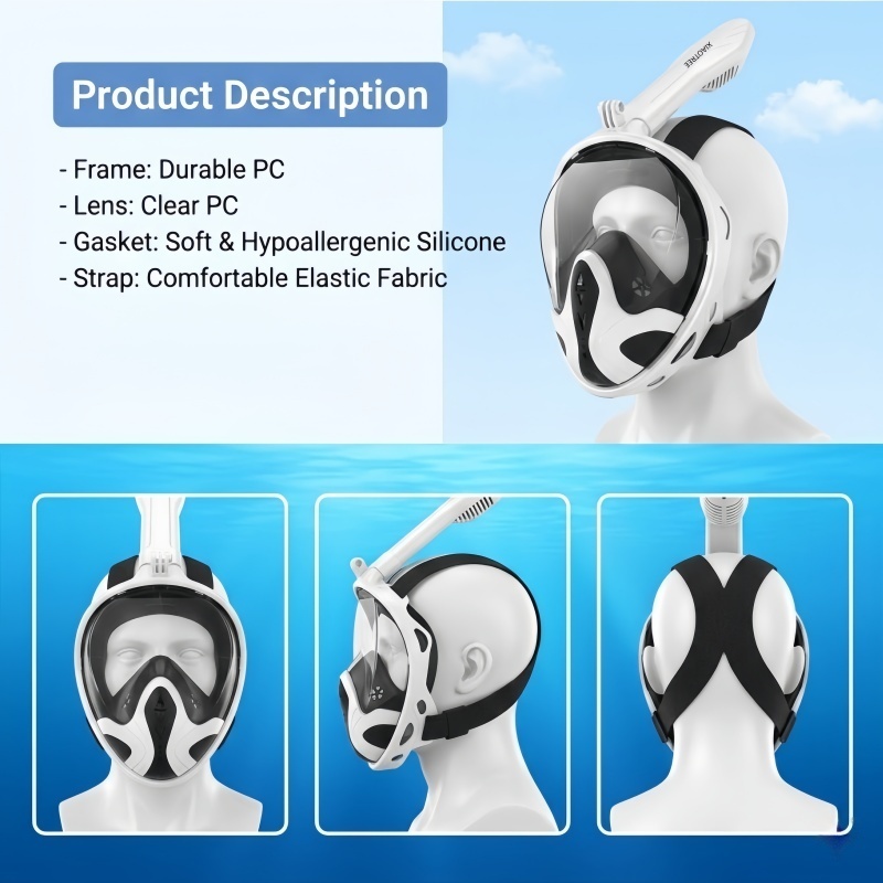 XIAOTREE Full Face Snorkel Mas - đánh giá và giá Anti Pollution Mask
