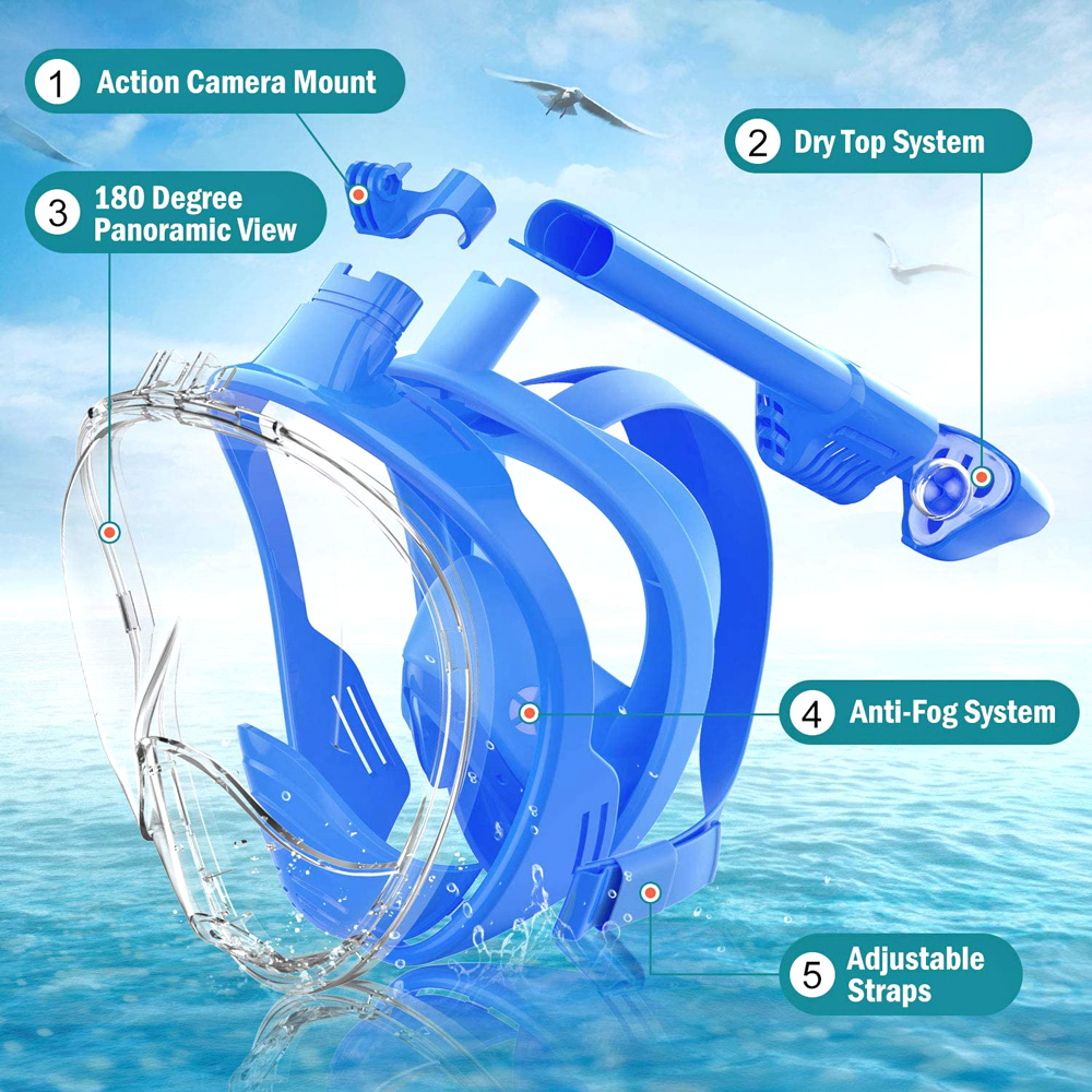 Kids Full Face Snorkel Mask Di - đánh giá và giá Anti Pollution Mask